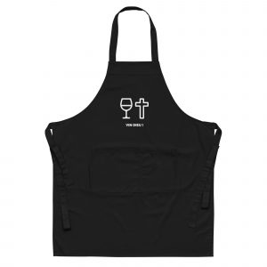 Tablier en coton biologique VIN DIEU