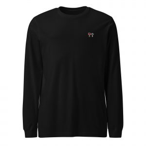 T-shirt Unisexe à Manches Longues – VIN DIEU – VIN ROUGE