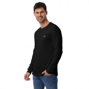 T-shirt Unisexe à Manches Longues – VIN DIEU – VIN ROUGE