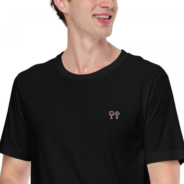 T-shirt unisexe VIN DIEU - ROUGE – Image 3